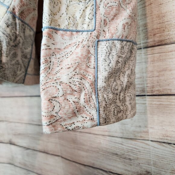 Coldwater Creek Quilted Pastel Patchwork Jacket Zipper Women's Size Small - Picture 7 of 16